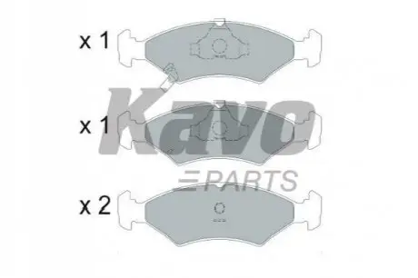 KIA Тормозные колодки дисковые передн.Shuma 98- KAVO PARTS KBP-4026 (фото 1)