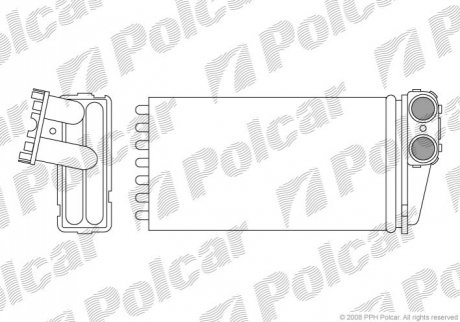 Радиатор печки Peugeot 307 -03 Polcar 5710N8-1