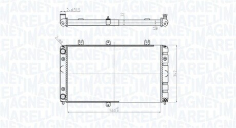 Радіатор LADA PRIORA 2170 1.6 08- (560x342x32) MAGNETI MARELLI BM1814