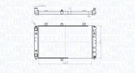 Радіатор LADA PRIORA 2170 1.6 08- (560x342x32) MAGNETI MARELLI BM1814