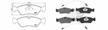 Колодки тормозные, задние (+2 датчика) APLUS 71221BAAP