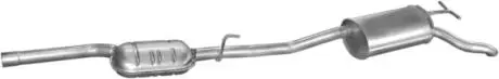 Алюм глушник. сталь, задн. частина Mercedes W210 95- E220D POLMOSTROW 13.156