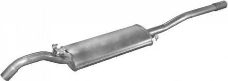 Глушитель алюм. сталь, задн. часть VW Jetta 1.3/1.6 89-92 (30.45) POLMOSTROW 3045 (фото 1)