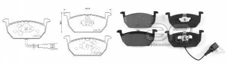 Колодки тормозные, лев/прав, перед APLUS 71227BAAP