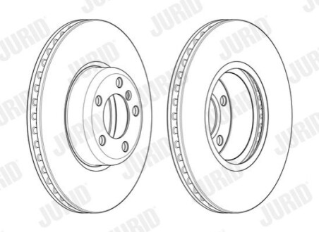 Тормозной диск передний BMW 1-Series, 2-Series, 3-Series, 4-Series Jurid 562979JC1