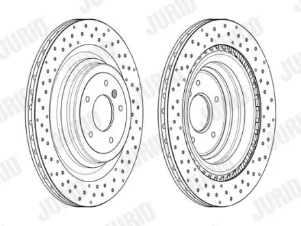 Гальмівний диск задній Mercedes M-Class (W166) ML Jurid 563017JC