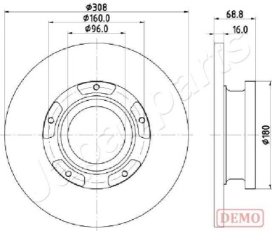 FORD Диск торм задн. Transit 12- JAPANPARTS DP-0312C