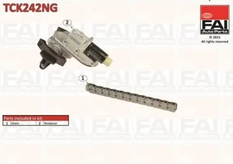 К-кт регулятор фаз газорозподілення +ланцюг 058 109 229B 4-6цил. VAG 2.4/2.7/2.8 97- ліва сторона FAI TCK242NG