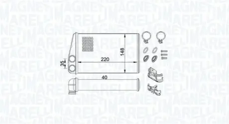 Радіатор пічки MAGNETI MARELLI BR438