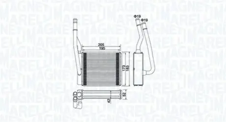 Радіатор пічки MAGNETI MARELLI BR414