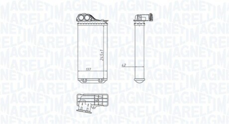 PEUGEOT радіатор опалення 307 MAGNETI MARELLI BR411