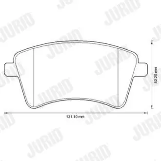 Гальмівні колодки передн. RENAULT Kangoo 08 - Jurid 573284J