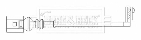 Датчик гальмiвних колодок BORG & BECK BWL3219