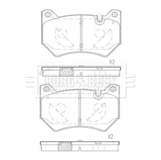 Гальмiвнi колодки дисковi BORG & BECK BBP2825