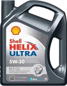 Олива двигуна 4L Helix Ultra ECT C3 5W30 (ACEA C3 MB 229.51/229.31 L-04 GM DII) SHELL 550050441