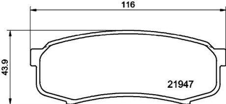 Колодки гальмівні дискові задні Strong Ceramic Toyota Land Cruiser 2.7, 3.0, 3 NISSHINBO NP1008SC