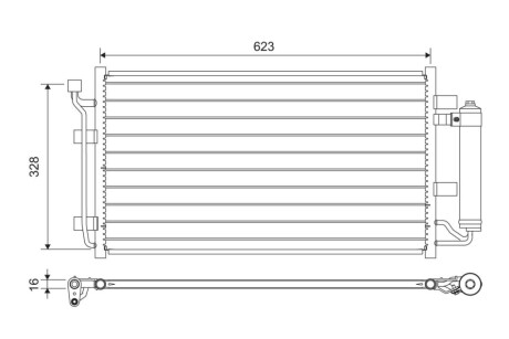 Конденсатор кондиціонера NISSAN Leaf ZE0 "10-17 Valeo 822646 (фото 1)