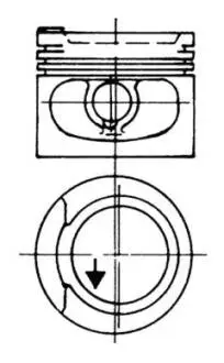 Поршень VW Passat/Golf III/Caddy/ Audi 100 1.8 82- (81.01mm/STD) KOLBENSCHMIDT 93928600