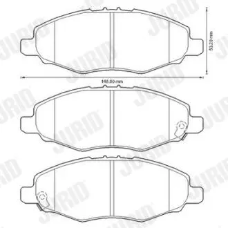 TOYOTA гальмівні колодки передн.Hilux III 05- Jurid 572641J
