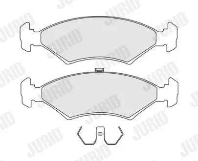 FORD колодки гальмівні передні ESCORT 80-90 Jurid 571536J