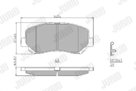 MAZDA Тормозные колодки передн.CX-5 11- Jurid 573619J
