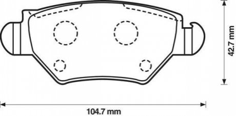 OPEL колодки гальмівні задні ASTRA 1.2-2.0 98- Jurid 573010J (фото 1)