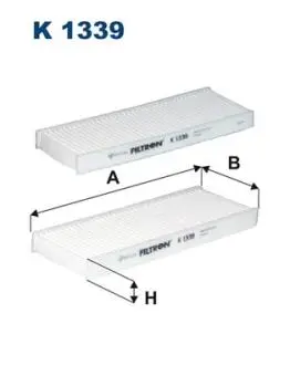 Фiльтр салону 2шт FILTRON K1339-2X