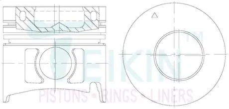 Фото поршні стандарт (к-кт на мотор) Nissan BD30 TEIKIN 44619STD Поршні стандарт (к-кт на мотор) Nissan BD30 TEIKIN 44619STD