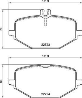 Тормозные колодки задние Mercedes W463 G500 BREMBO P 50 161