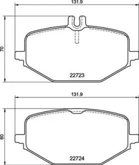 Тормозные колодки задние Mercedes W463 G500 BREMBO P 50 161