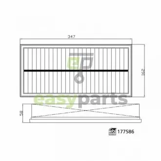 FEBI Фильтр воздуха LAND ROVER DEFENDER 19- FEBI BILSTEIN 177586