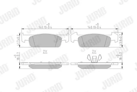 RENAULT гальмівні колодки передн. Sandero 1.2/1.6 12-,Logan 12- Jurid 573441J