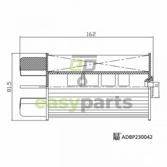 Фильтр топлива NISSAN 2.5dCI 14- BLUE PRINT ADBP230042 (фото 1)