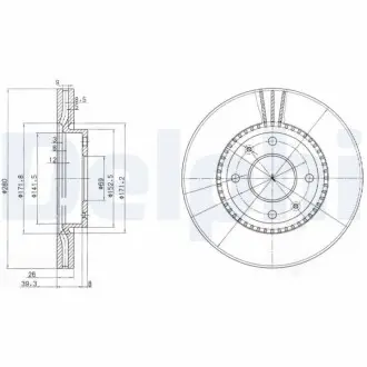 Гальмiвнi диски Delphi BG4013