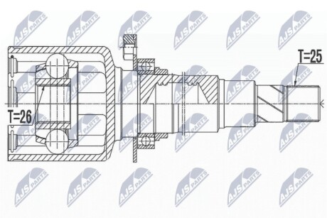 INNER CV JOINT NTY NPW-FT-052