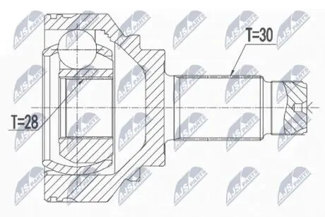OUTER CV JOINT NTY NPZ-BM-028
