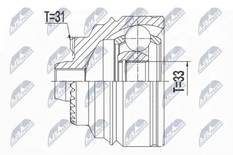 OUTER CV JOINT NTY NPZ-BM-025