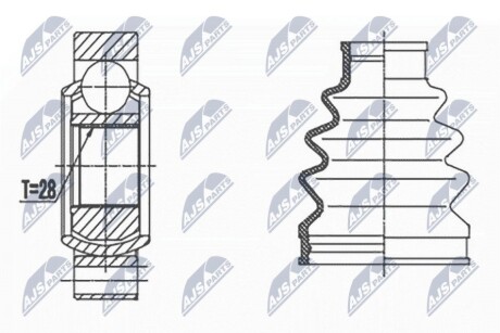 INNER CV JOINT NTY NPW-VW-066