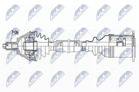 DRIVESHAFT NTY NPW-VW-184