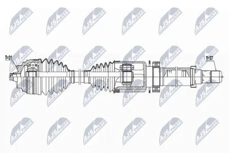 DRIVESHAFT NTY NPW-BM-167
