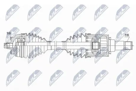 DRIVESHAFT NTY NPW-BM-168