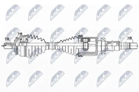 DRIVESHAFT NTY NPW-VV-142