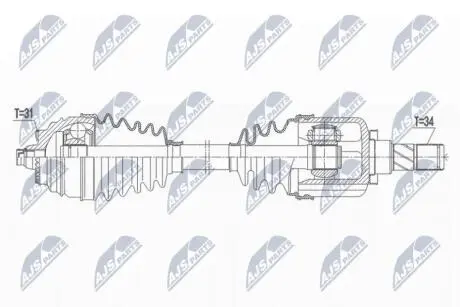DRIVESHAFT NTY NPW-BM-164
