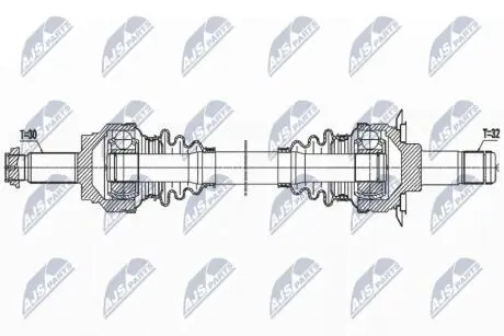 Піввісь (задня) BMW X5 (E70) 09-13 (32x30x809) NTY NPW-BM-162