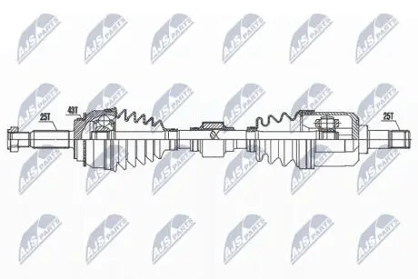 Полуось NTY NPW-MS-049