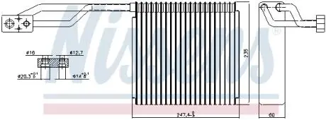 Фото випарник кондиціонера NISSENS 92326 Випарник кондиціонера NISSENS 92326