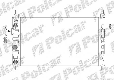 Радиатор охлаждения Polcar 550508A7 (фото 1)
