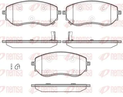 Колодки тормозные дисковые (комплект 4 шт.)) REMSA 1801.02