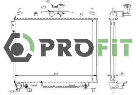 Радиатор охлаждения PROFIT 1740-0141
