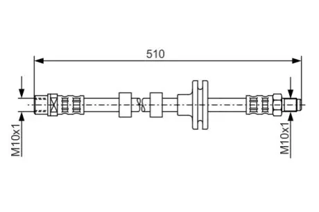 Шланг гальмівний (передній) Land Rover Range Rover III 02-12 (L=481mm) BOSCH 1 987 481 157